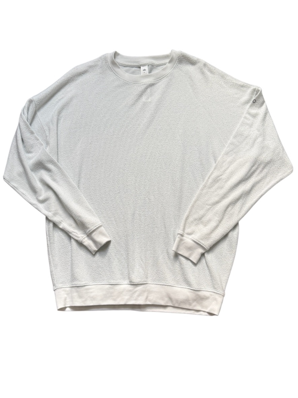 ALO Yoga Ivory Soho Pullover Oversized Sweatshirt Size M - Picture 2 of 9
